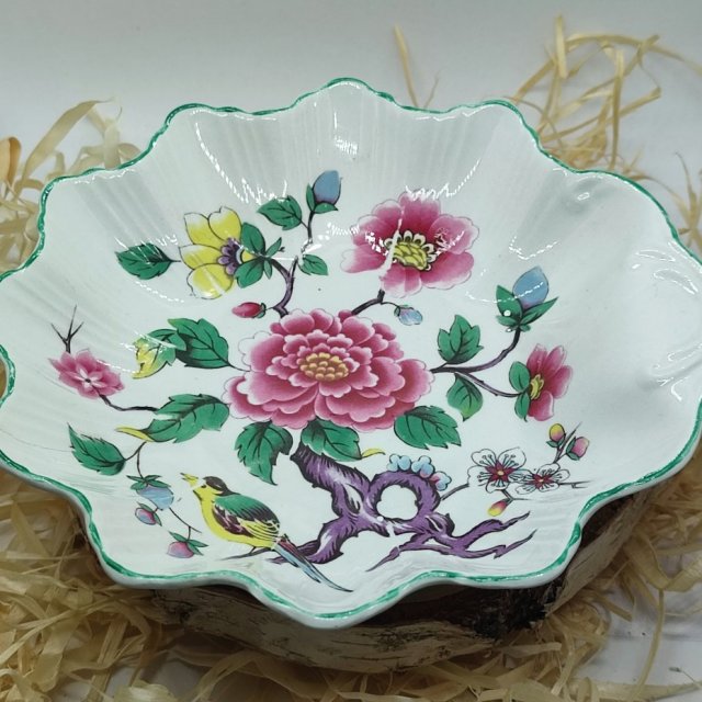 James Kent angielska porcelana miska w kształcie muszli Chinese Rose Old Foley