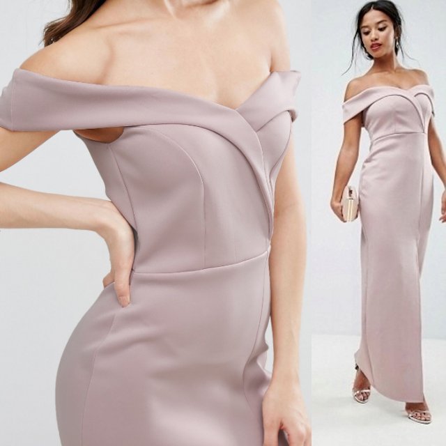 Elegancka sukienka maxi odkryte ramiona L/XL Ho201