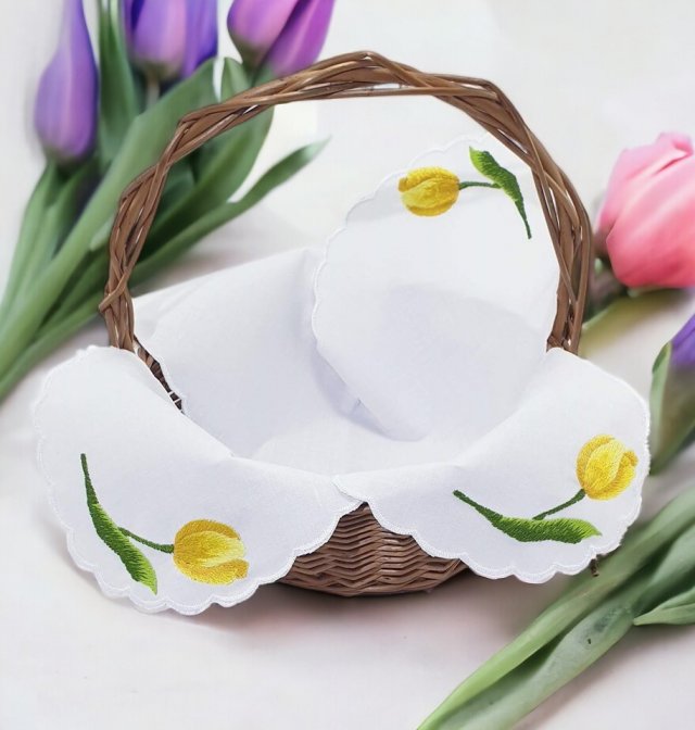Serwetka do koszyczka wielkanocnego tulipan