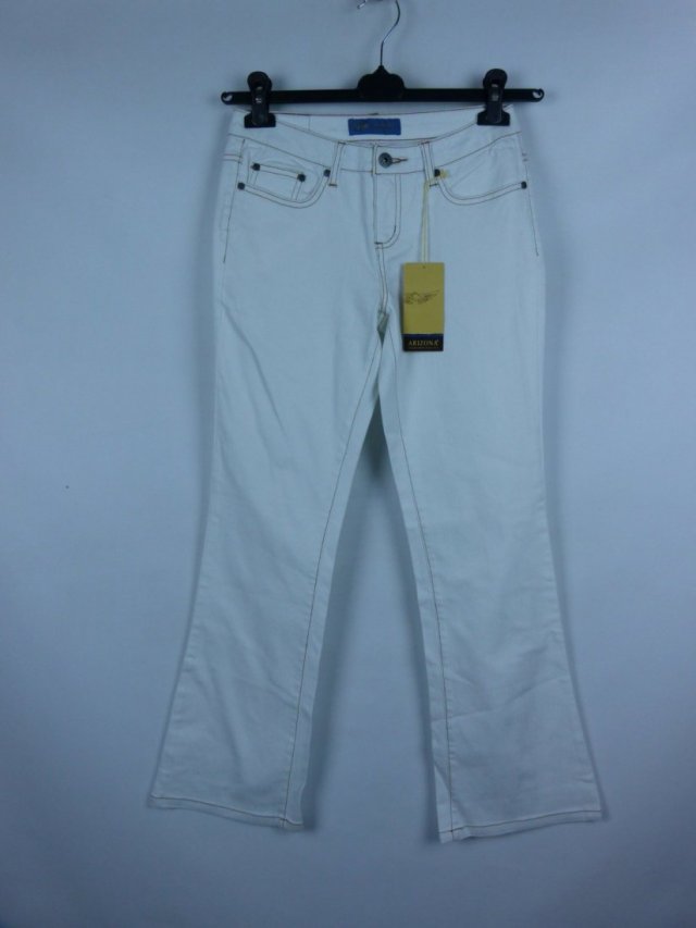 Arizona białe spodnie kick flare jeans z metką 10S / 36