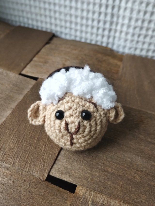 szydełkowa gumka do włosów owieczka, owca