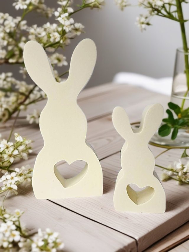 Zajączki wielkanocne figurki z gipsu DW02