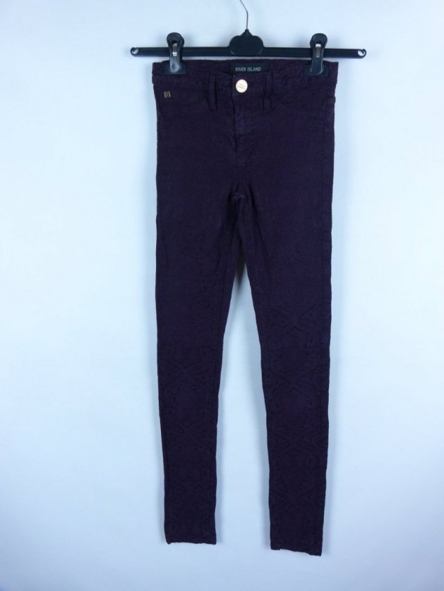 River Island spodnie rurki skinny wzory 6L / 32L