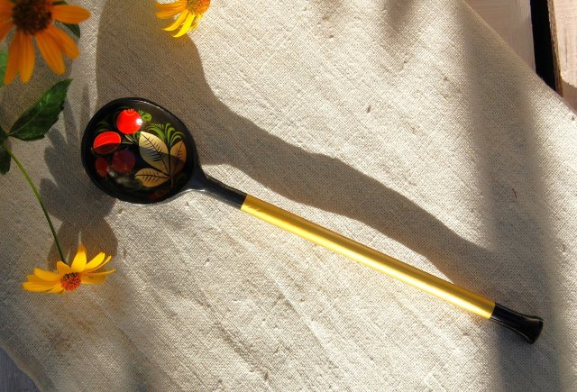 Chochłoma, ręcznie malowana, rosyjska łyżka, chochla 30 cm