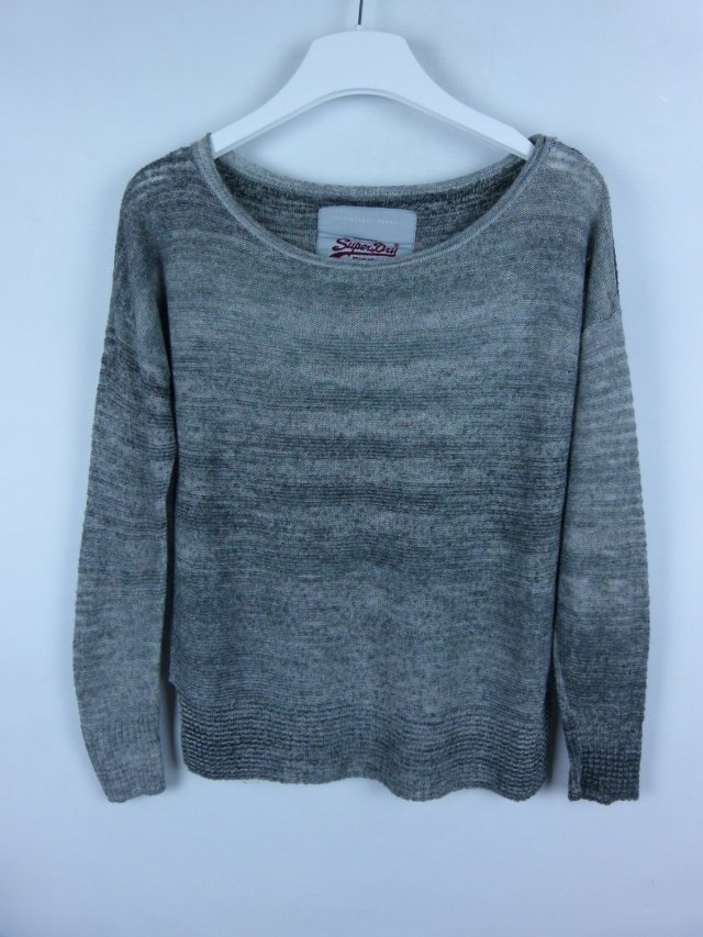 Superdry Premium Black Label cienka sweterkowa bluzka / M