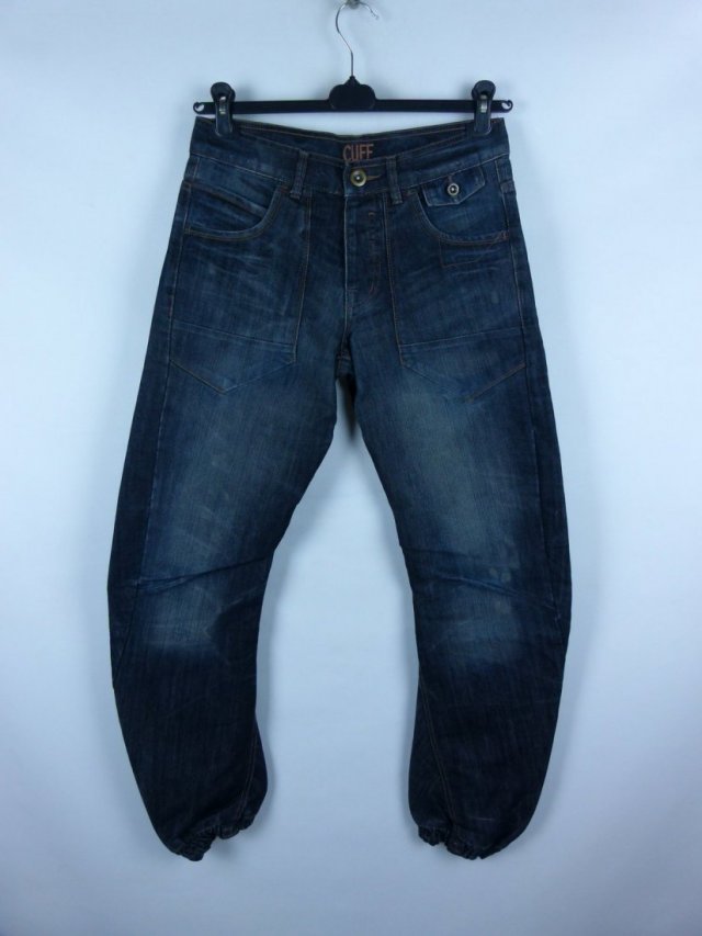 Denim Cuff spodnie dżins joggery vintage W30 / L32