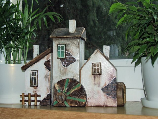 Dom Młynarza - zestaw 3 domków dekoracyjnych