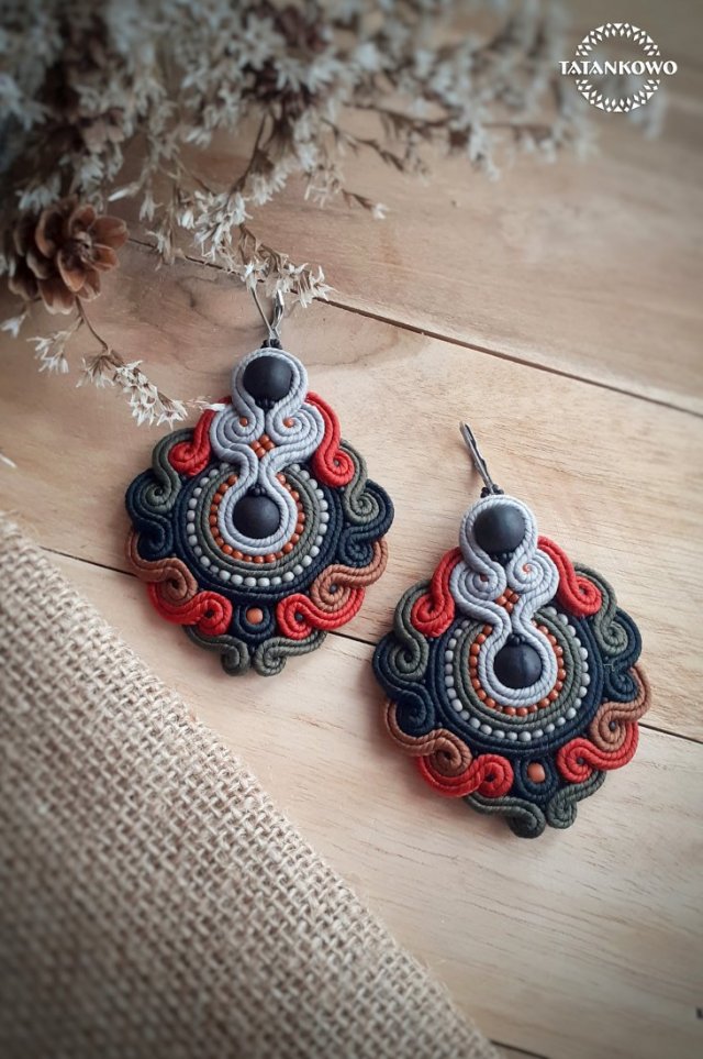 Duże kolczyki sutasz boho etno