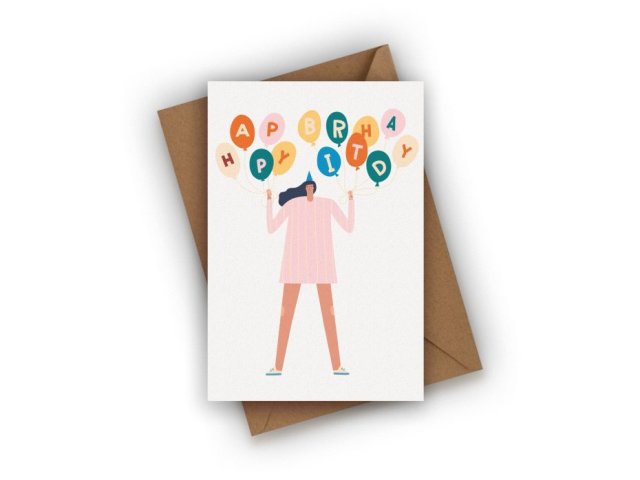 KARTKA URODZIONOWA- HAPPY BIRTHDAY