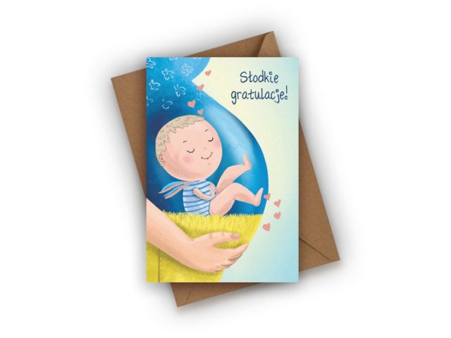 KARTKA Z OKAZJI NARODZIN DZIECKA- SŁODKIE GRATULACJE!