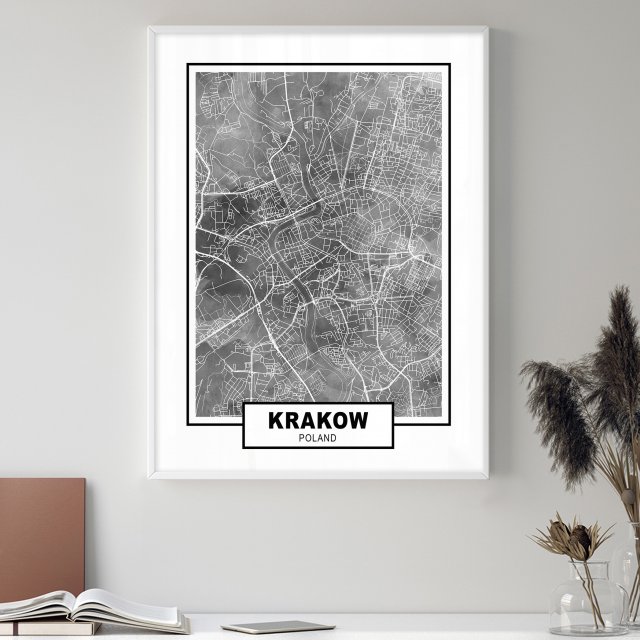 Kraków - plakat z planem miasta 40x50 cm