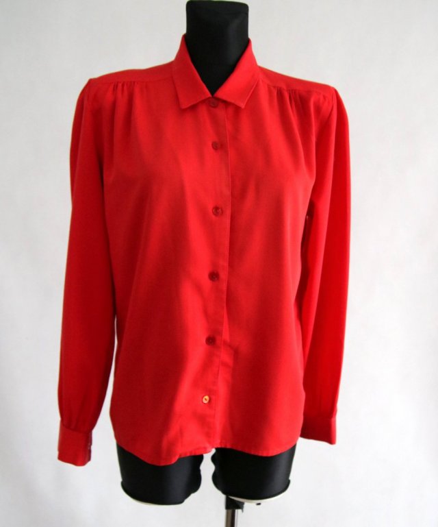 Vintage czerwona koszula lata 90, r40