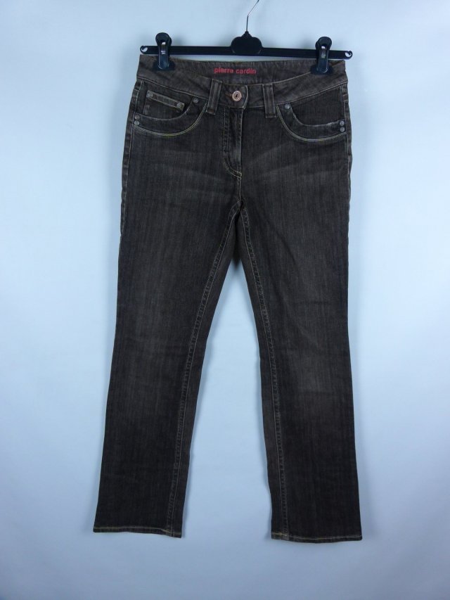 Pierre Cardin brązowe  spodnie jeans bootcut / 38