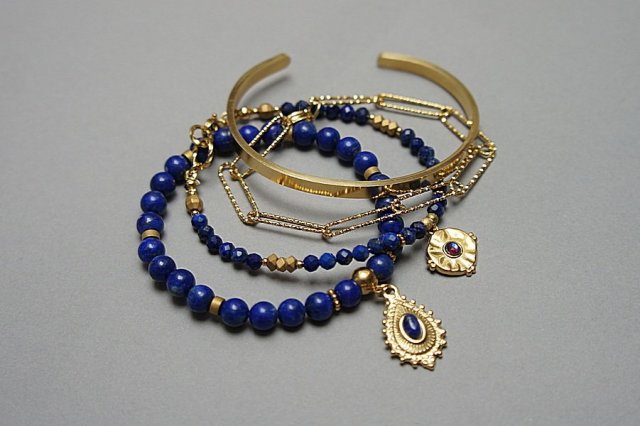 Zestaw bransoletek Lapis lazuli - Szlachetna kolekcja