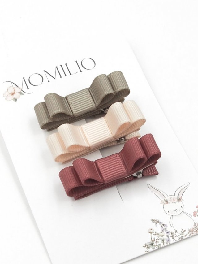 Spineczki do włosów kokardki Mini Basic Bow Laura