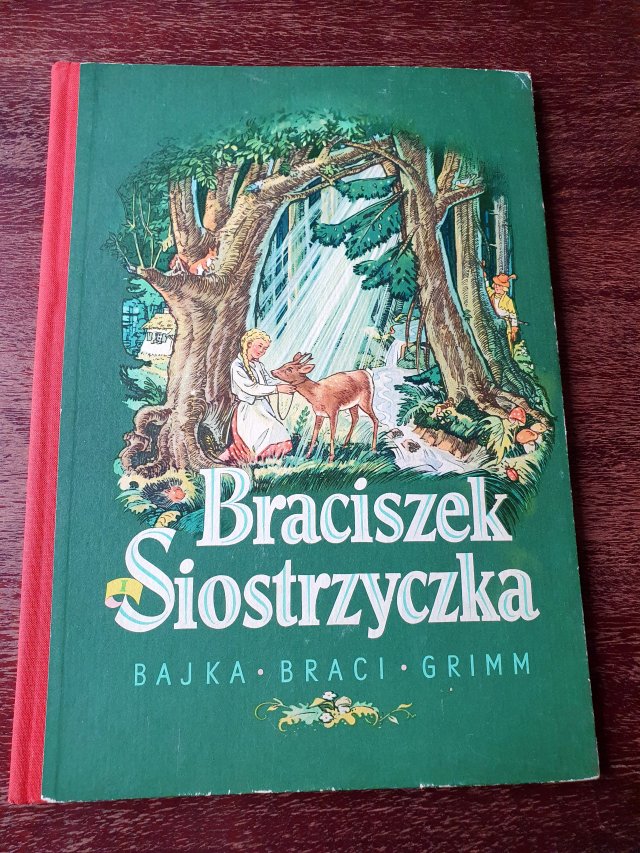1963 Bracia Grimm "Braciszek i siostrzyczka" książka vintage