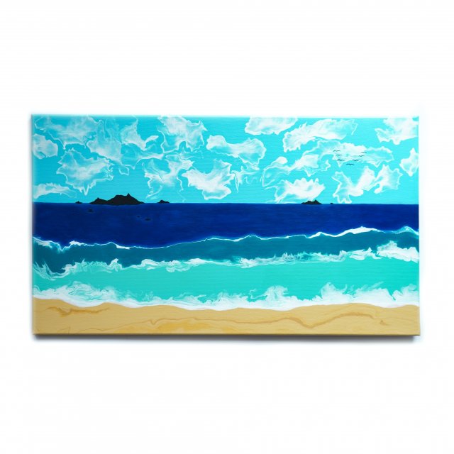 Morski obraz "Powiew lata" 40 x 70 cm plaża, morze, wakacje