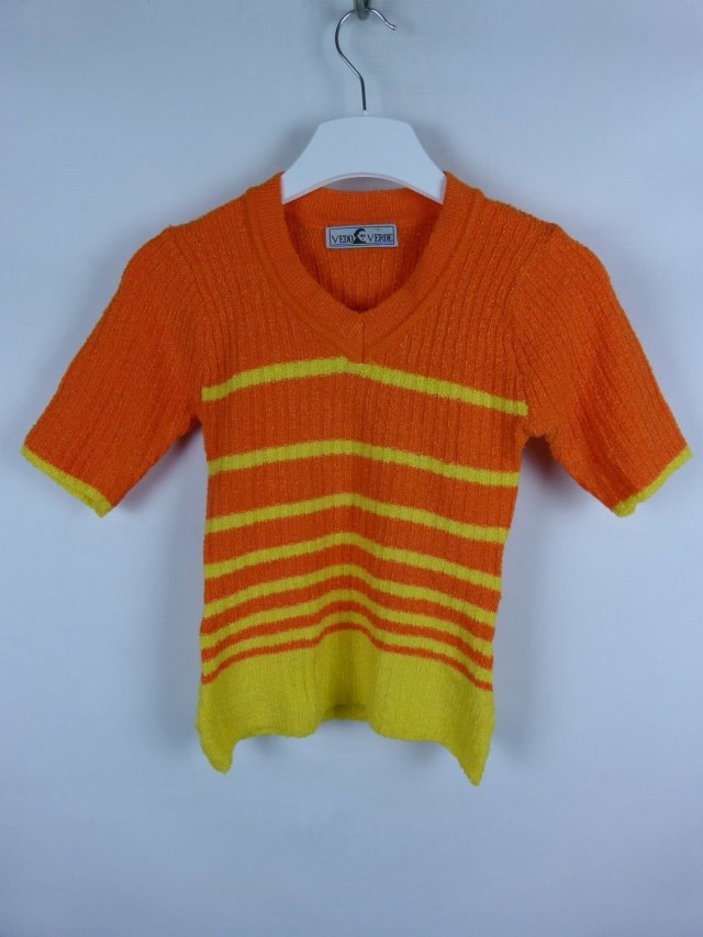 Vedo Verde sweterkowa dopasowana bluzka w stylu vintage - 2 / 43-36