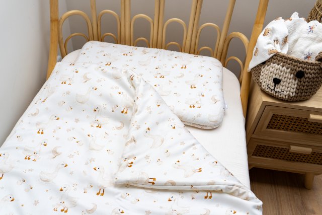Komplet pościeli do łóżeczka bambusowa kołdra poduszka
