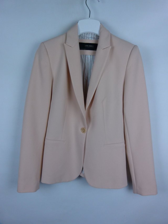 Zara Basic klasyczny żakiet pudrowy róż / XS