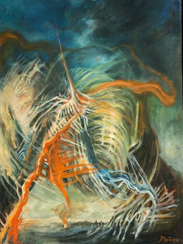 Obraz olejny "Bez tytułu" 80 x 60 1989r