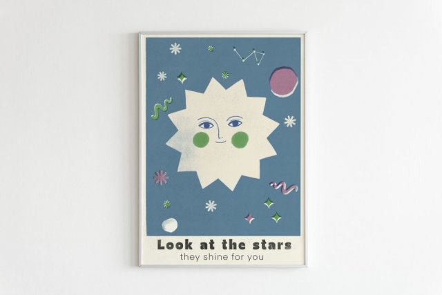 Plakat 30 x 40 cm Look at the stars