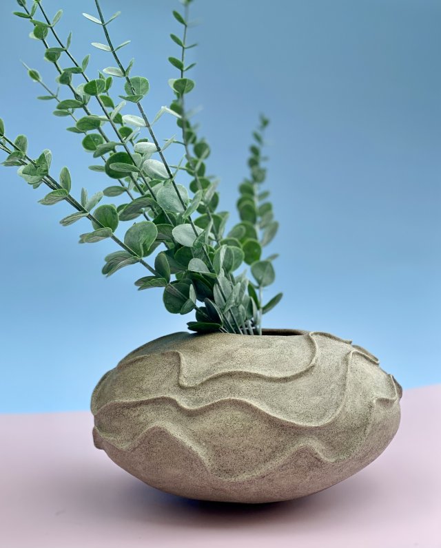 Wazon ceramiczny - rzeźba