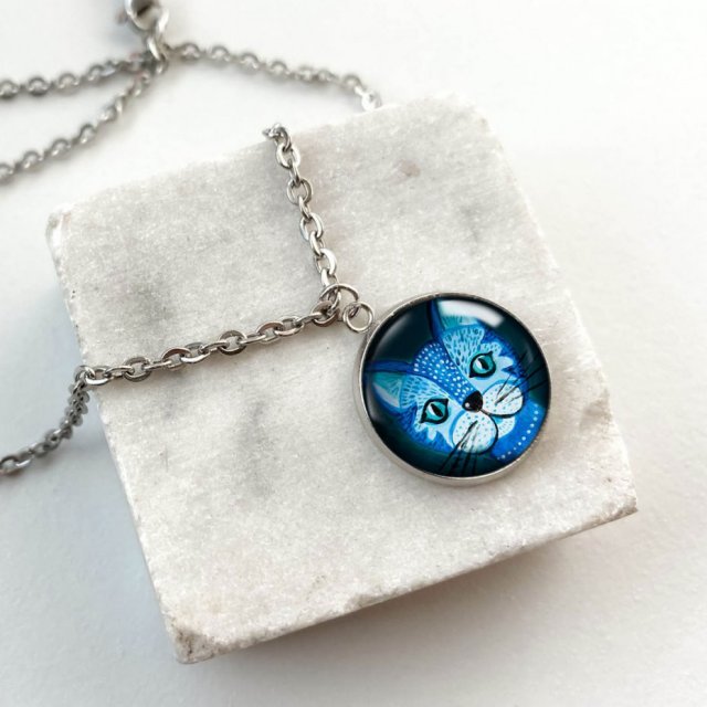 Blue cat naszyjnik dla najlepszej przyjaciółki