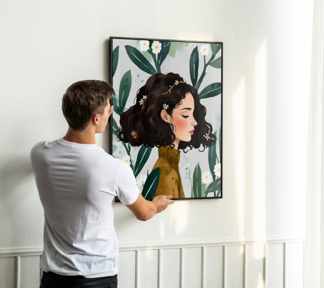 Plakat Dziewczyna ilustracja 40x50 cm - portret kolor