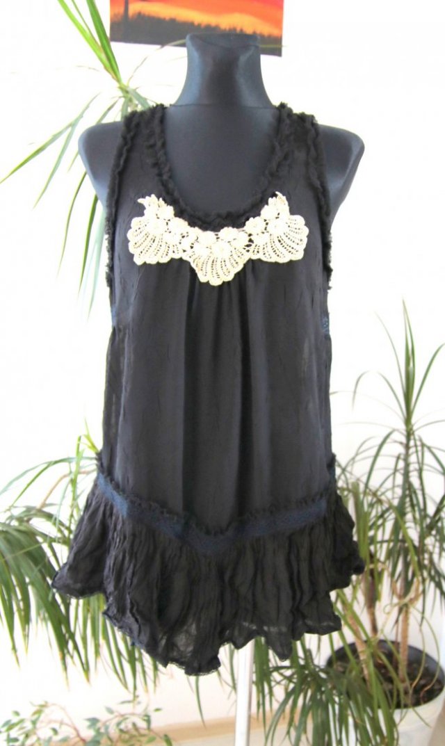 Tunika baby doll, roz 38