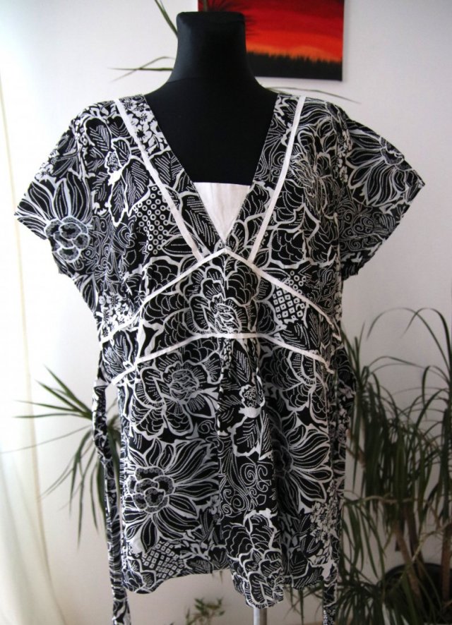 Plus size Cotton Tunika roz  44/46