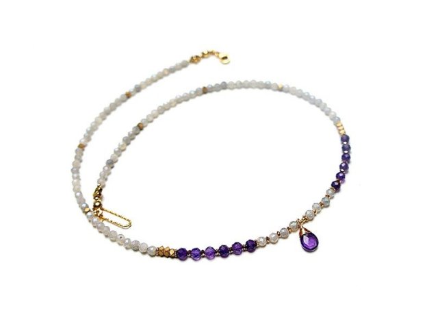 Labradoryty + ametysty /choker/ - Szlachetna kolekcja