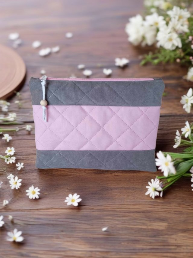 Kosmetyczka organizer z serii Laura Pink Gray KW09