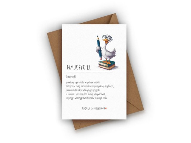KARTKA NA DZIEŃ NAUCZYCIELA- NAUCZYCIEL