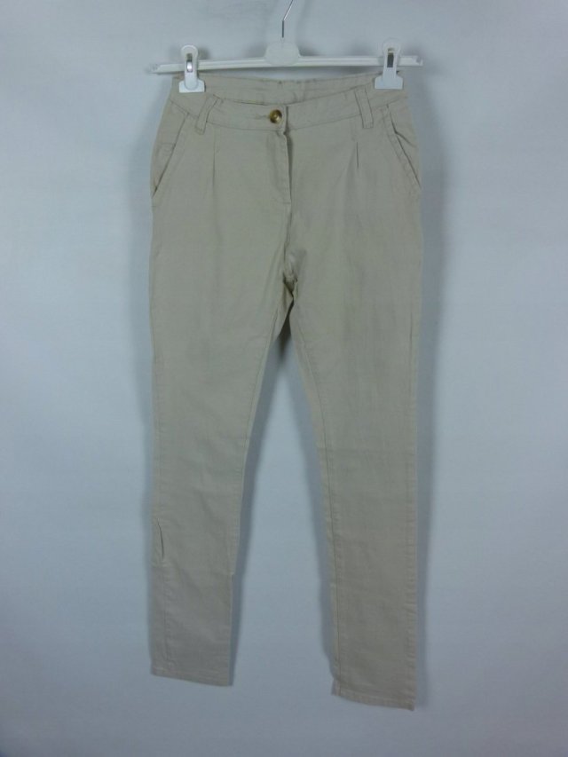 TG spodnie chinosy casual bawełna ecru - UK 12 / 31