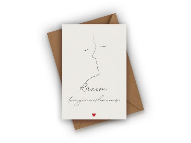 KARTKA ŚLUBNA- RAZEM TWORZYCIE NIESKOŃCZONOŚĆ