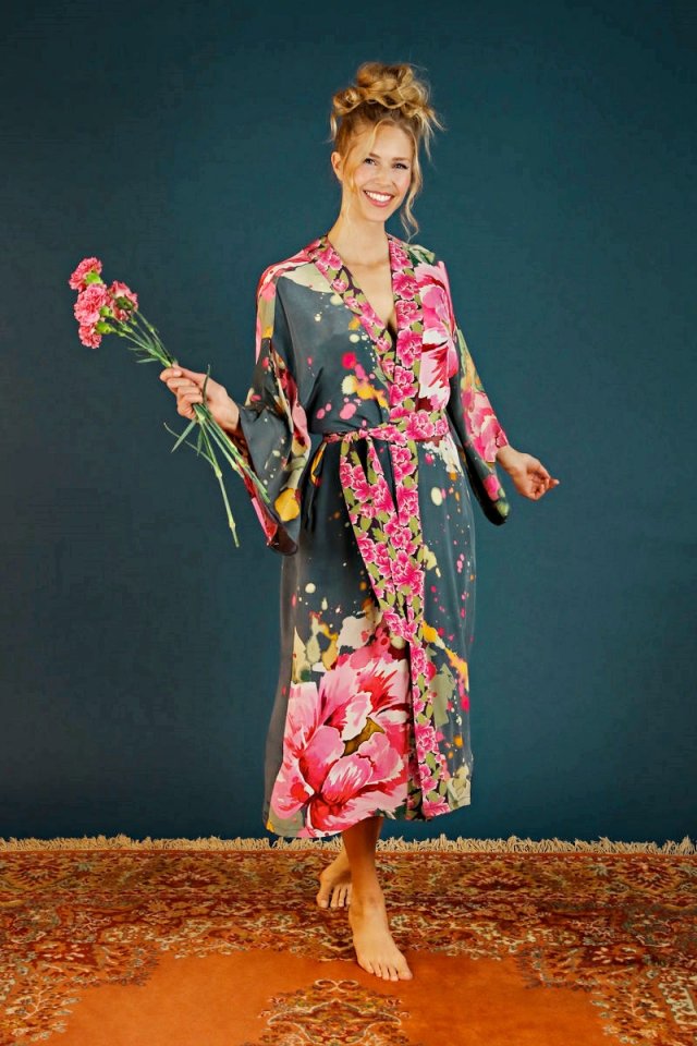 Kimono szlafrok -Magic Peony