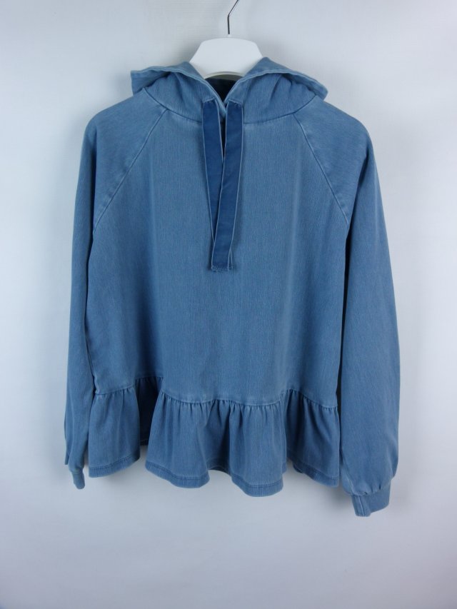 Next bluza jeans z kapturem falbana 40 / 42