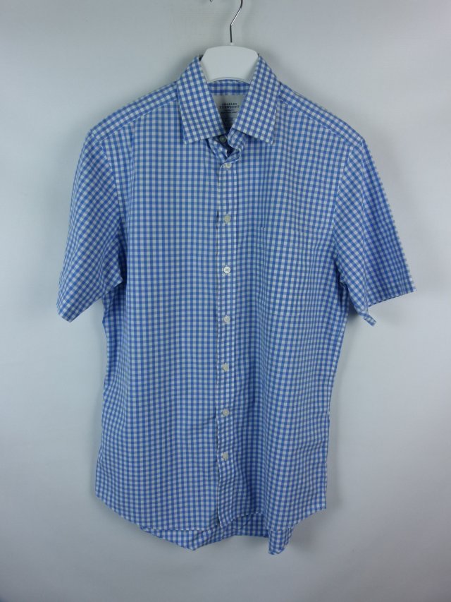 Charles Tyrwhitt koszula bawełna w krateczkę - 15,5 / 39 cm - M