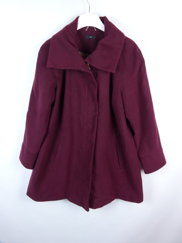 M&Co flauszowy płaszcz jesionka burgund 16 / 44