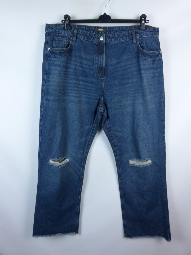 Studio Denim proste spodnie jeans dziury 20 / 48