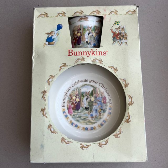 Unikacik! ❤ Royal Doulton - Bunnykins ❤ komplet dla malucha, bądź wielbiciela