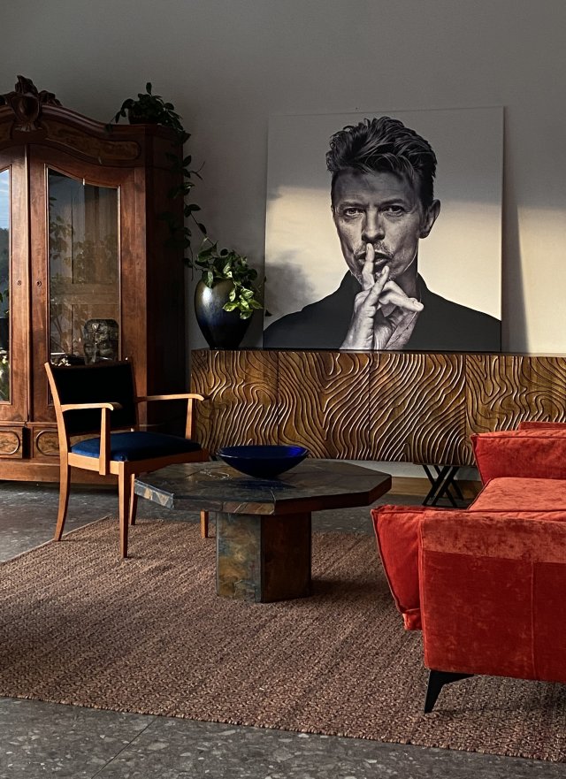 Obraz na płótnie - David Bowie portret, portret muzyka