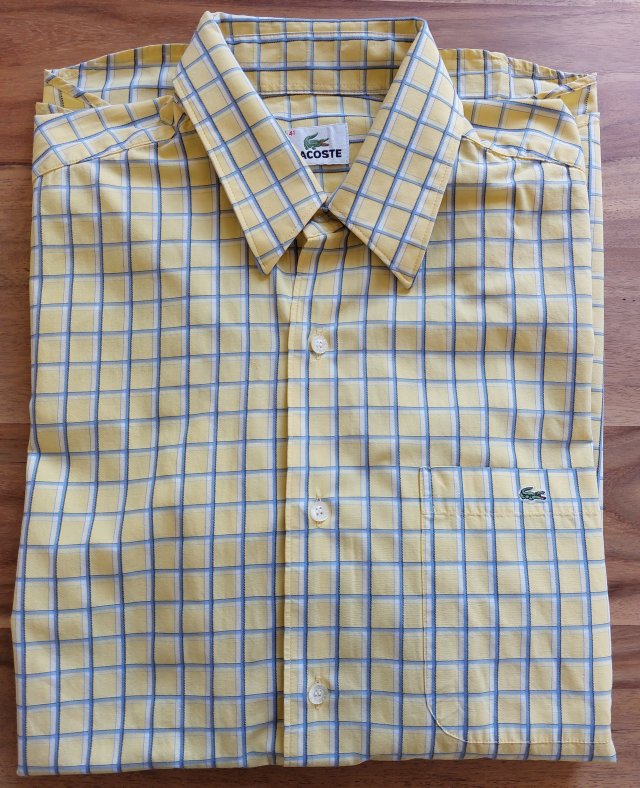 Lacoste  koszula w kratkę  vintage  retro styl