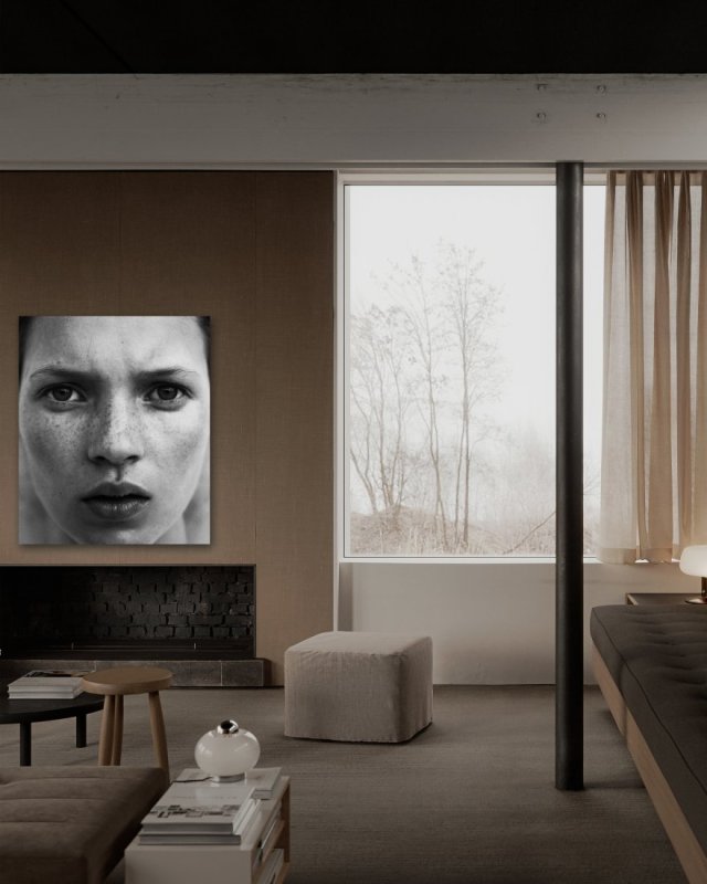 Obraz na płótnie - Portret Kate Moss, modelka, portret modelki, ikona mody, fashion,