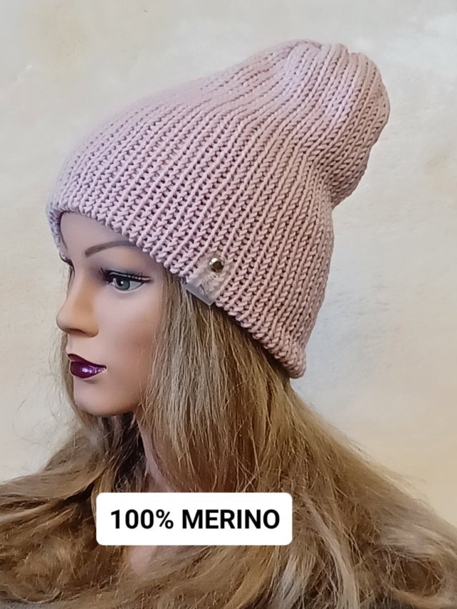 CZAPKA BEANIE Z WEŁNY 100%  MERINO