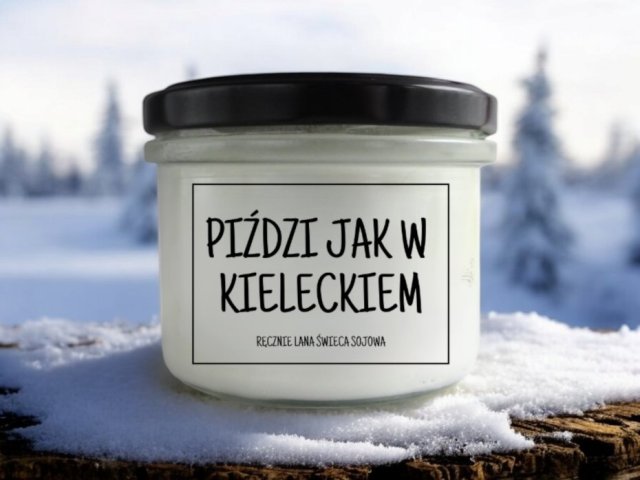 Świeca sojowa PIŹDZI JAK W KIELECKIEM 235 ml Mikuno