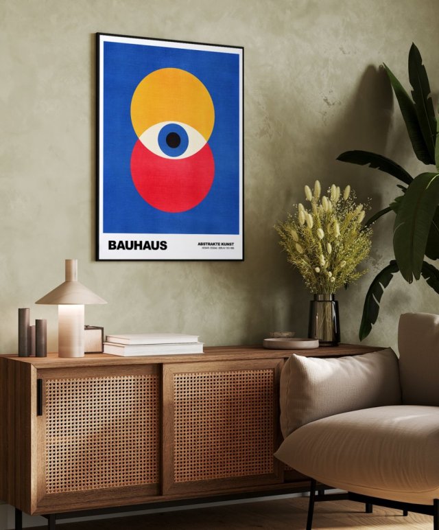Plakat Bauhaus kolorowa geometria - format 40x50 cm
