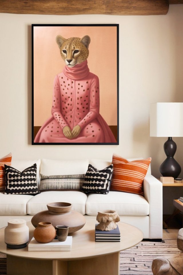 Ilustracja plakat Kot - format 61x91 cm