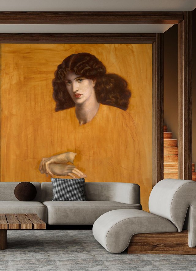 Tapeta - Rossetti La Donna Finestra, reprodukcja